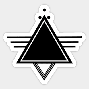 Triangle illustration, tattoo art Sticker